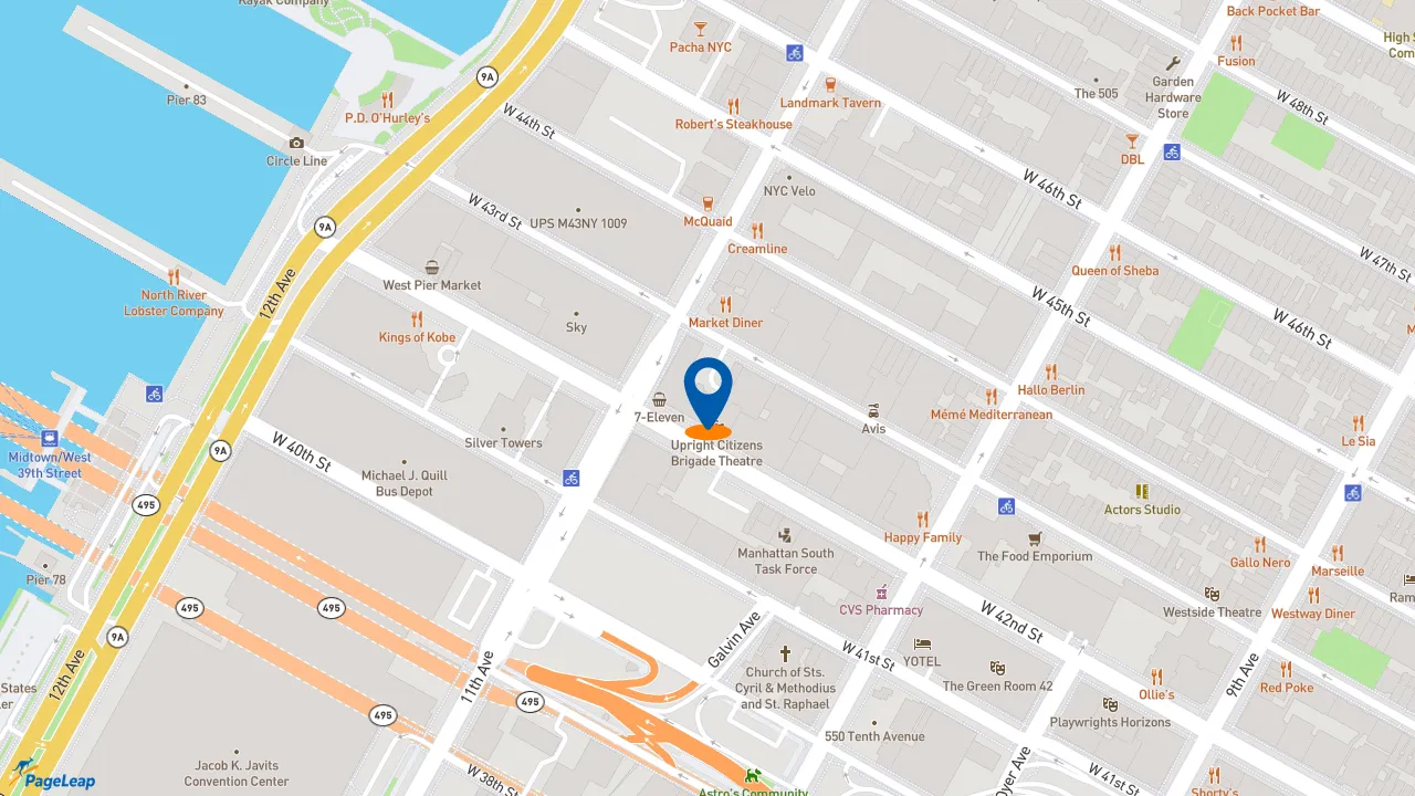 https://pageleap.com map showing location of Subway in New York.