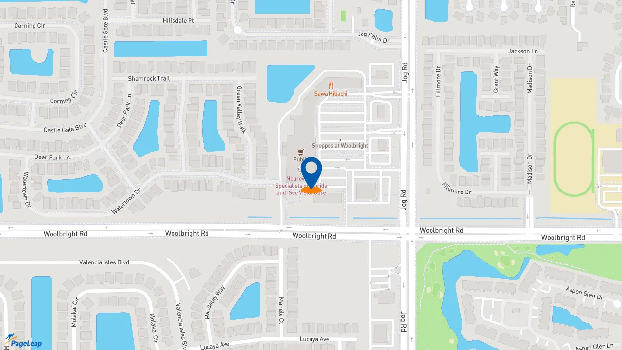 https://pageleap.com map showing location of Subway in Boynton Beach.