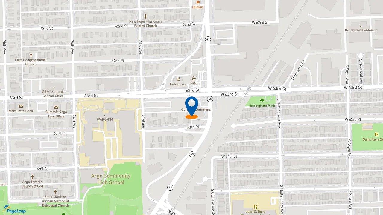 https://pageleap.com map showing location of Subway in Summit.