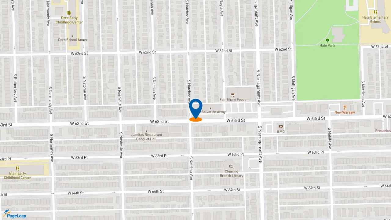 https://pageleap.com map showing location of Subway in Chicago.