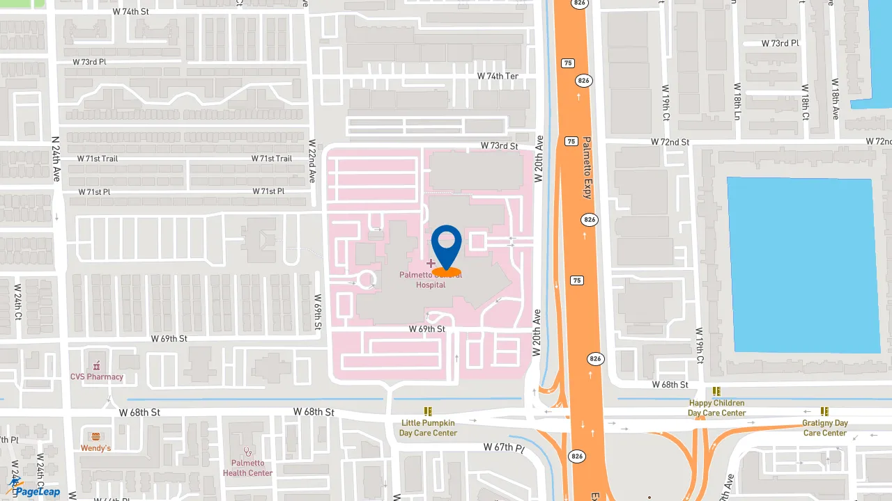 https://pageleap.com map showing location of Subway in Hialeah.
