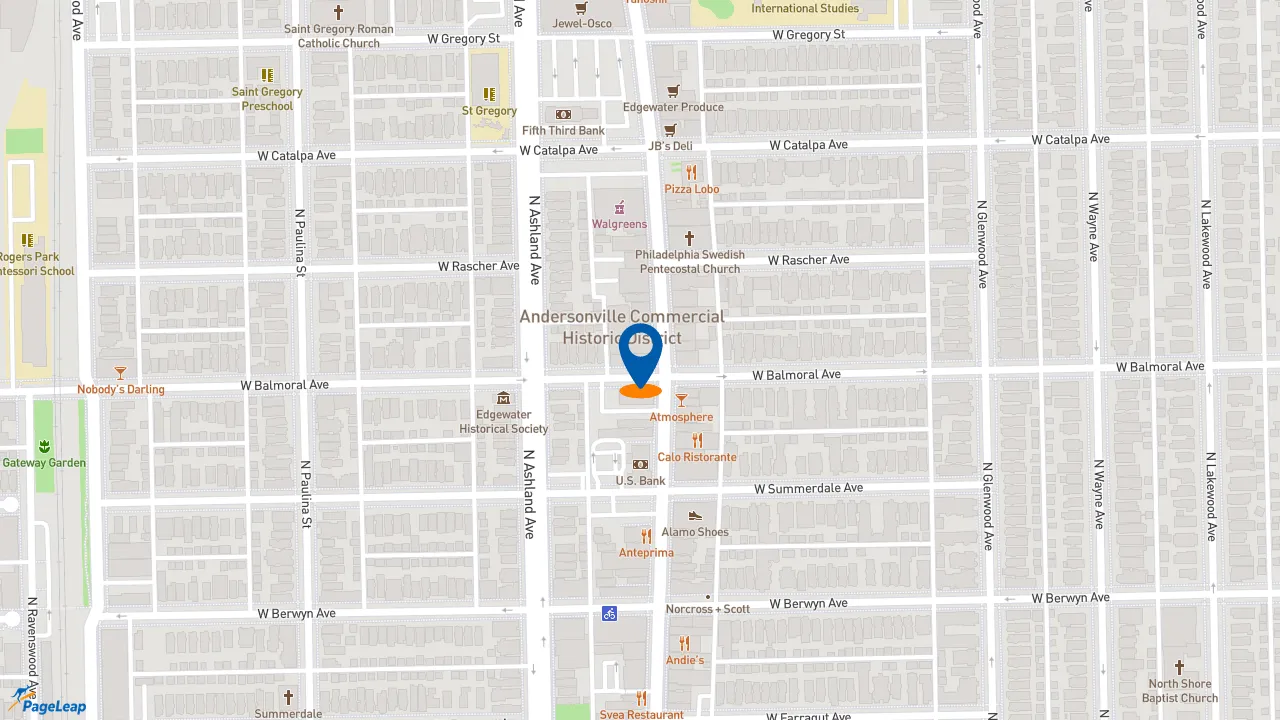 https://pageleap.com map showing location of sweetgreen in Chicago.