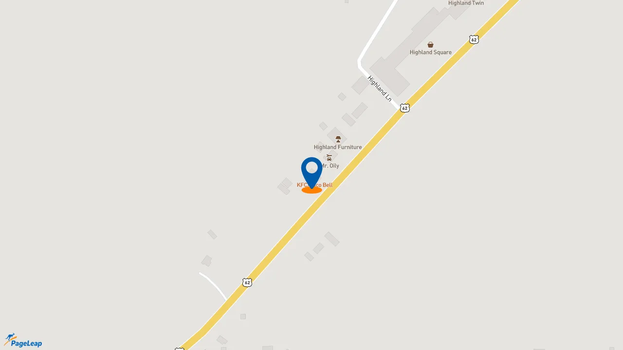 https://pageleap.com map showing location of Taco Bell in Highland.