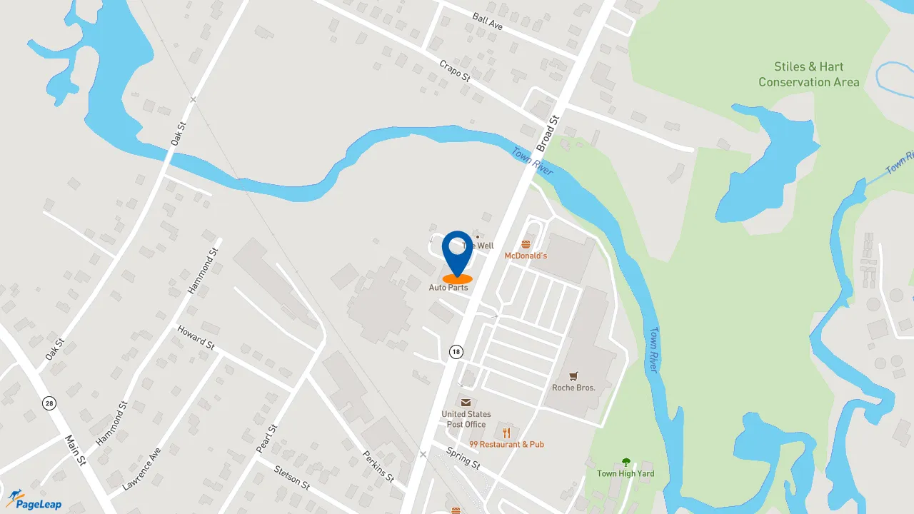 https://pageleap.com map showing location of Taco Bell in Bridgewater.