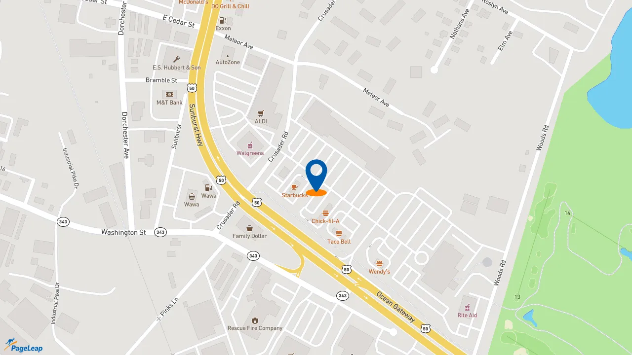 https://pageleap.com map showing location of Taco Bell in Cambridge.