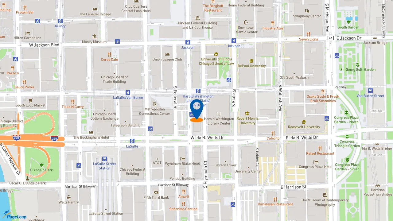 https://pageleap.com map showing location of Taco Bell Cantina in Chicago.