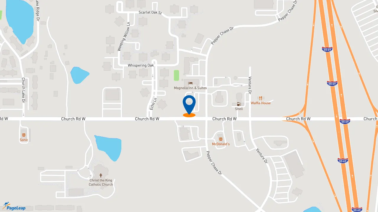 https://pageleap.com map showing location of Taco Bell in Southaven.