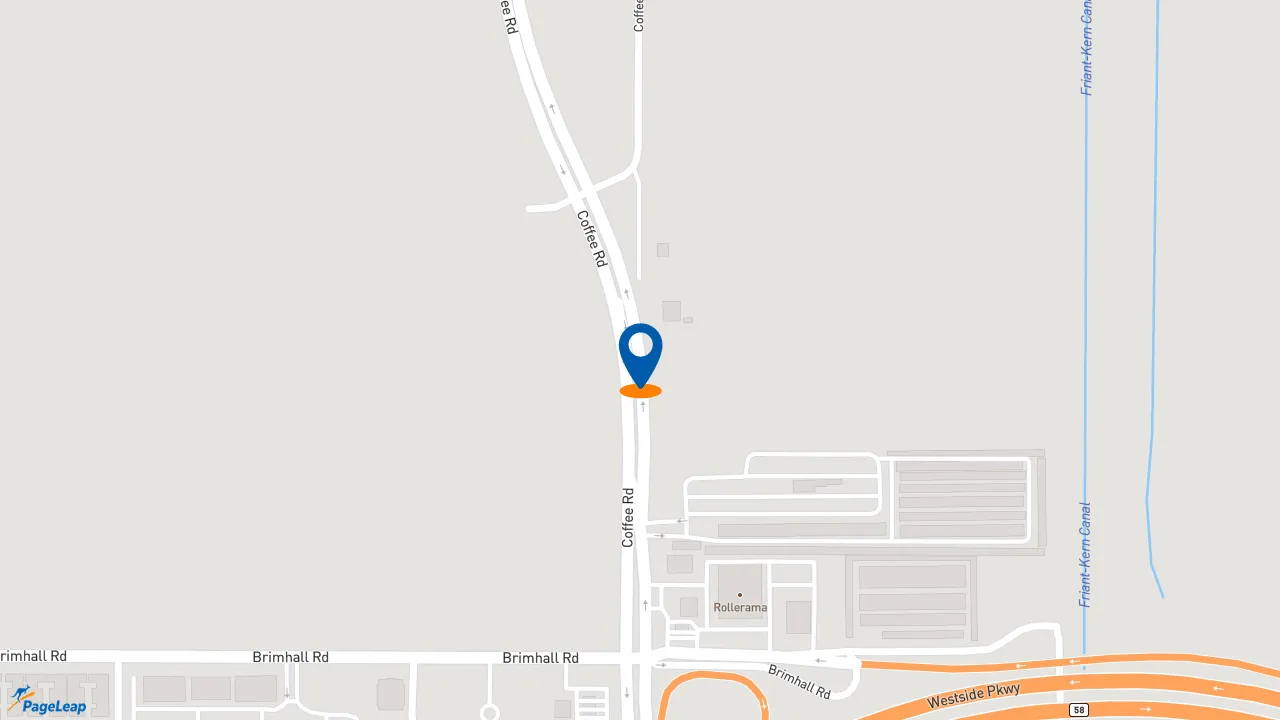 https://pageleap.com map showing location of Taco Bell in Bakersfield.