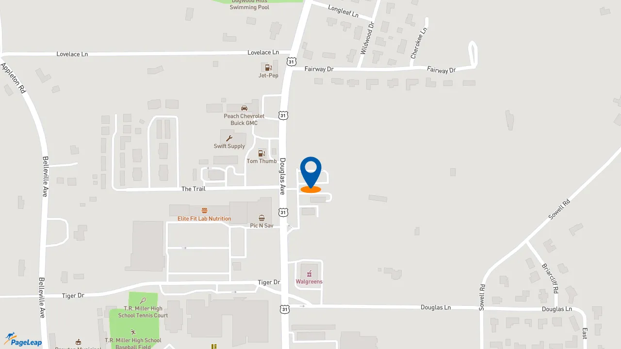 https://pageleap.com map showing location of Taco Bell in Brewton.