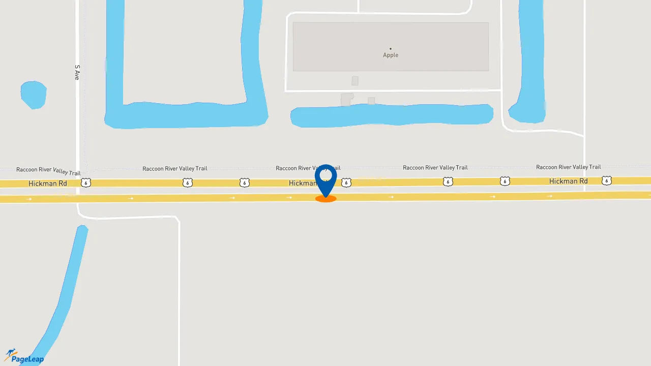 https://pageleap.com map showing location of Taco Bell in Waukee.