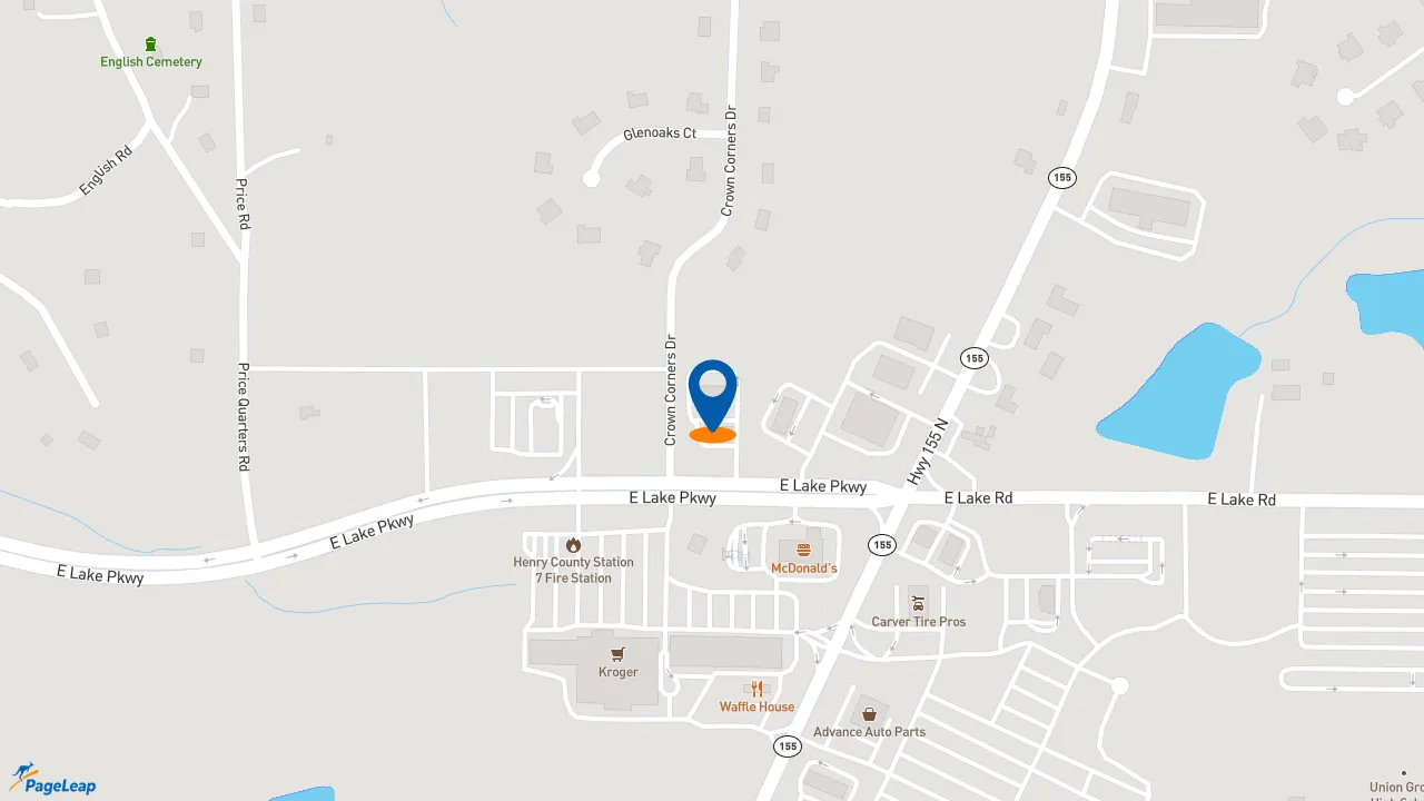 https://pageleap.com map showing location of Taco Bell in Mcdonough.