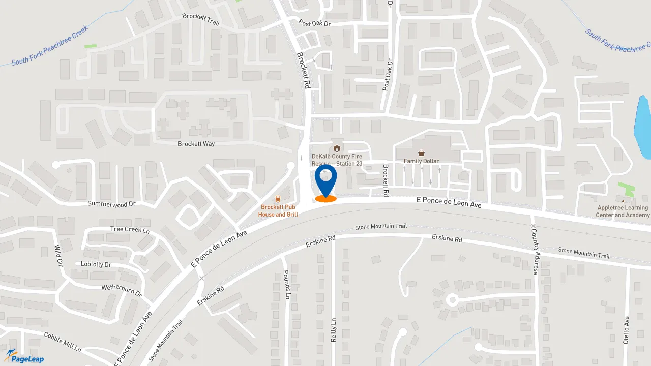 https://pageleap.com map showing location of Taco Bell in Clarkston.