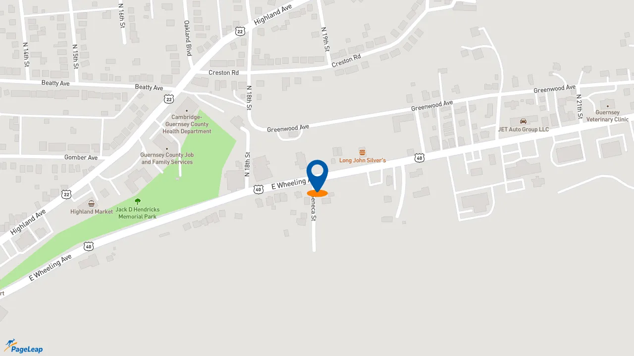 https://pageleap.com map showing location of Taco Bell in Cambridge.