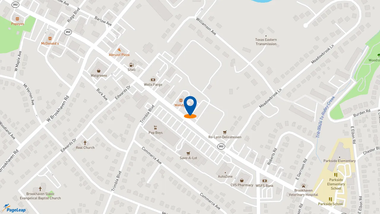 https://pageleap.com map showing location of Taco Bell in Brookhaven.