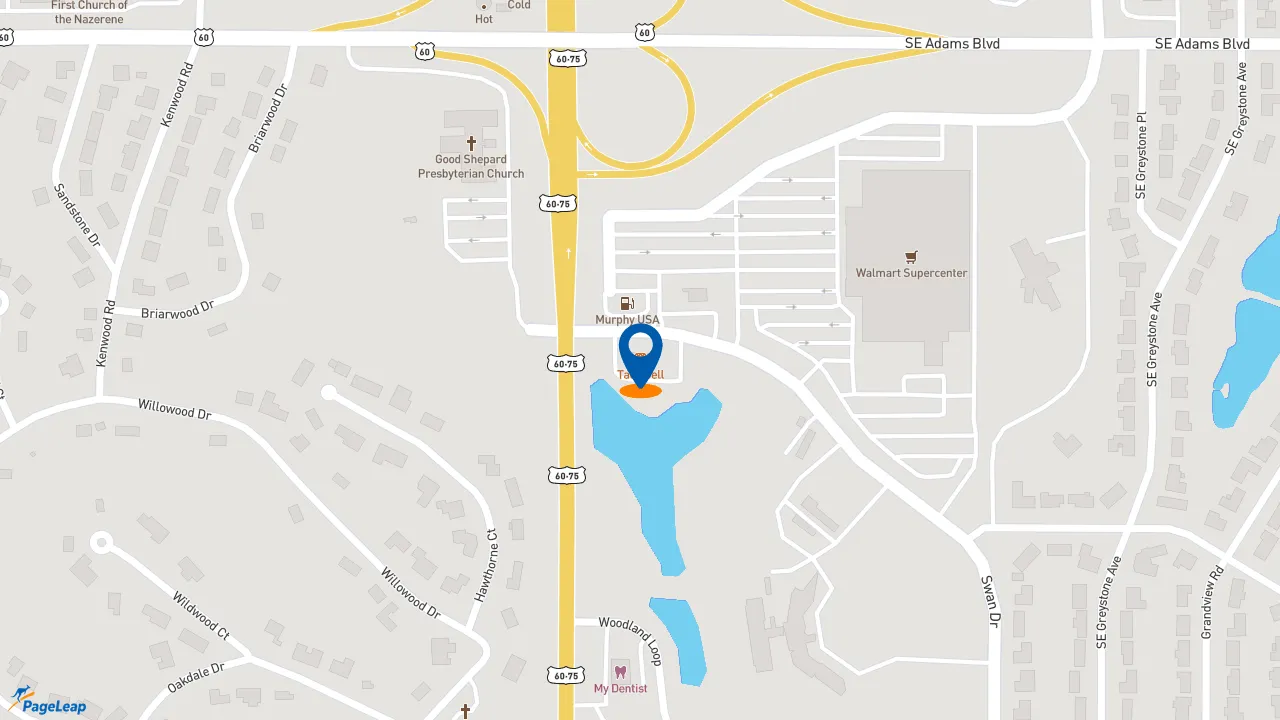 https://pageleap.com map showing location of Taco Bell in Bartlesville.