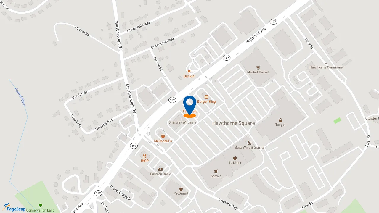 https://pageleap.com map showing location of Taco Bell in Salem.