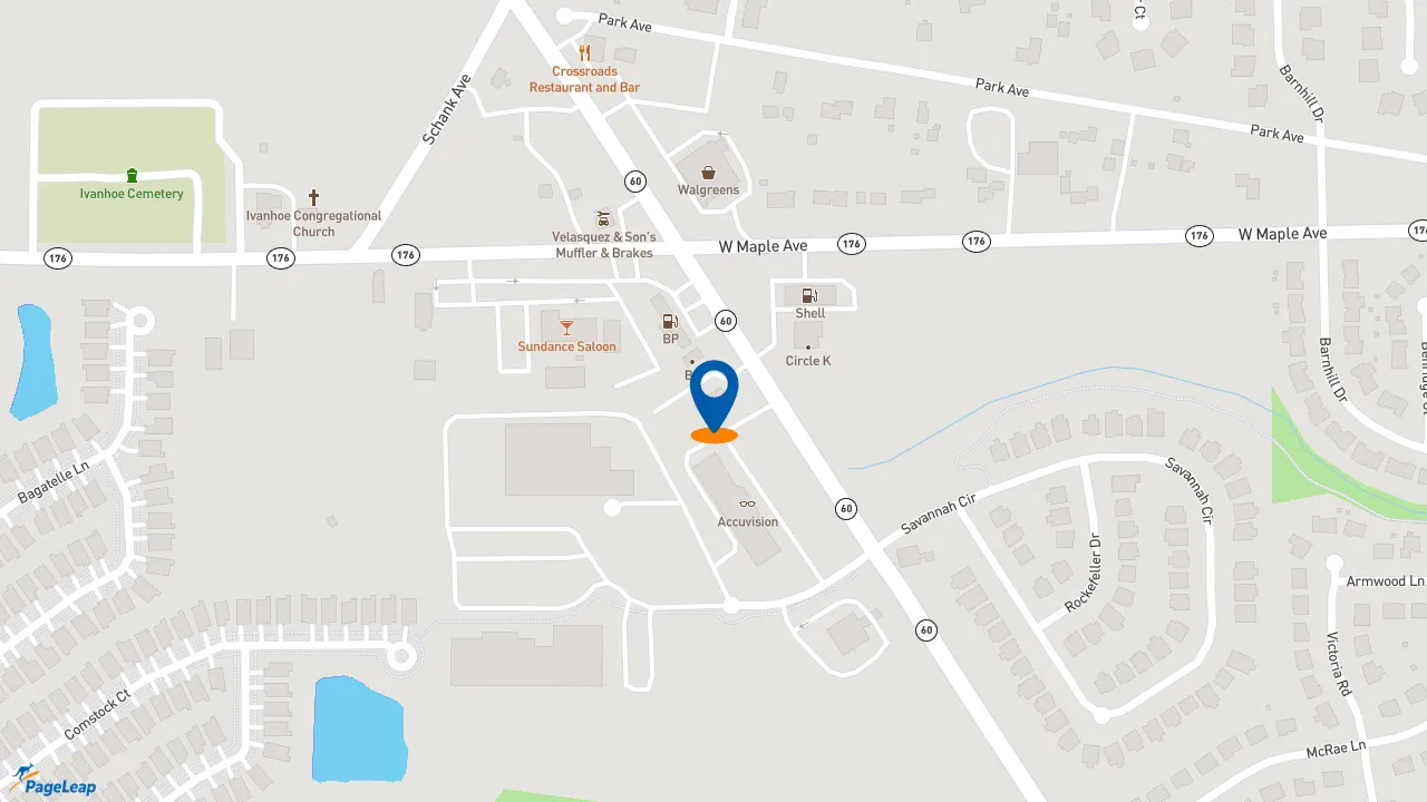 https://pageleap.com map showing location of Taco Bell in Mundelein.