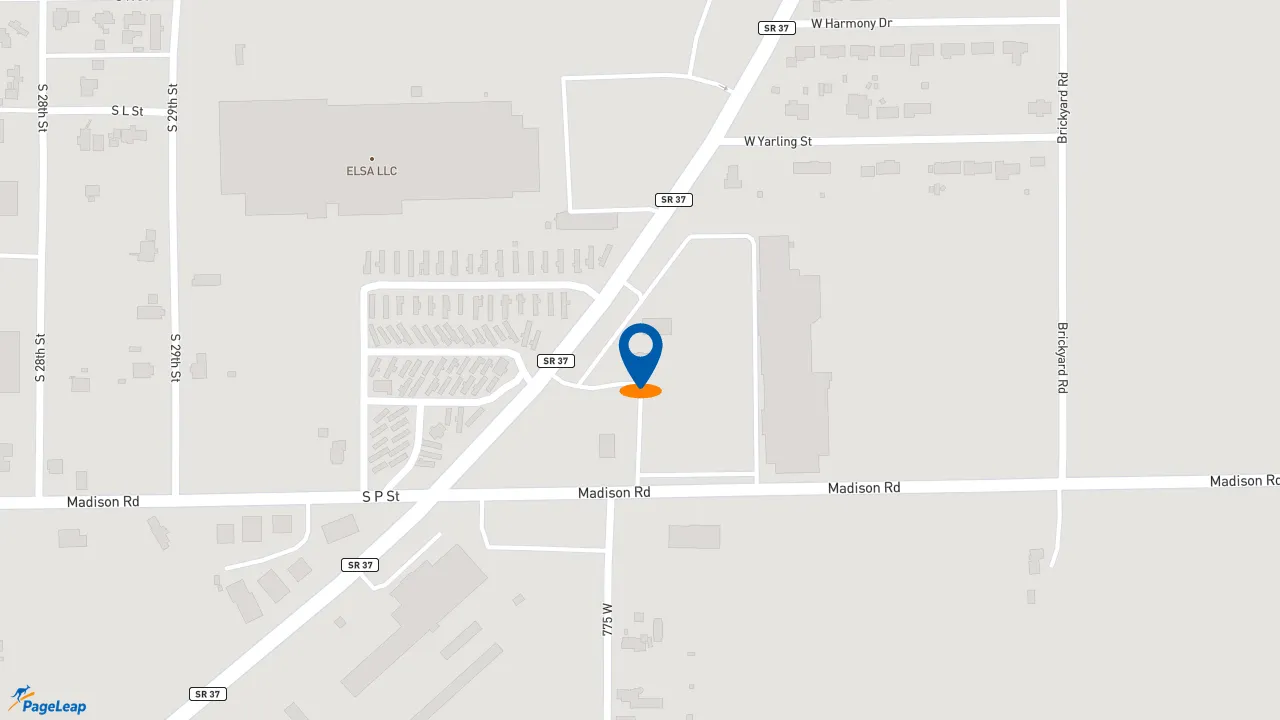 https://pageleap.com map showing location of Taco Bell in Elwood.