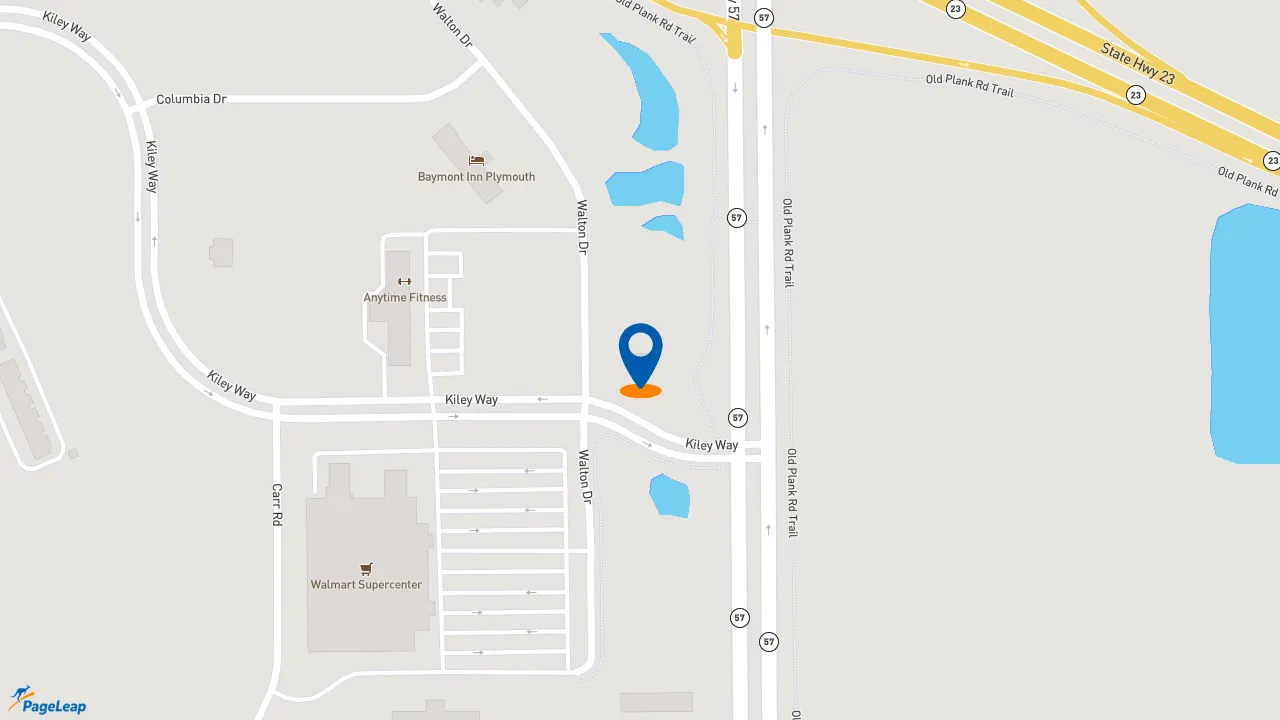 https://pageleap.com map showing location of Taco Bell in Plymouth.