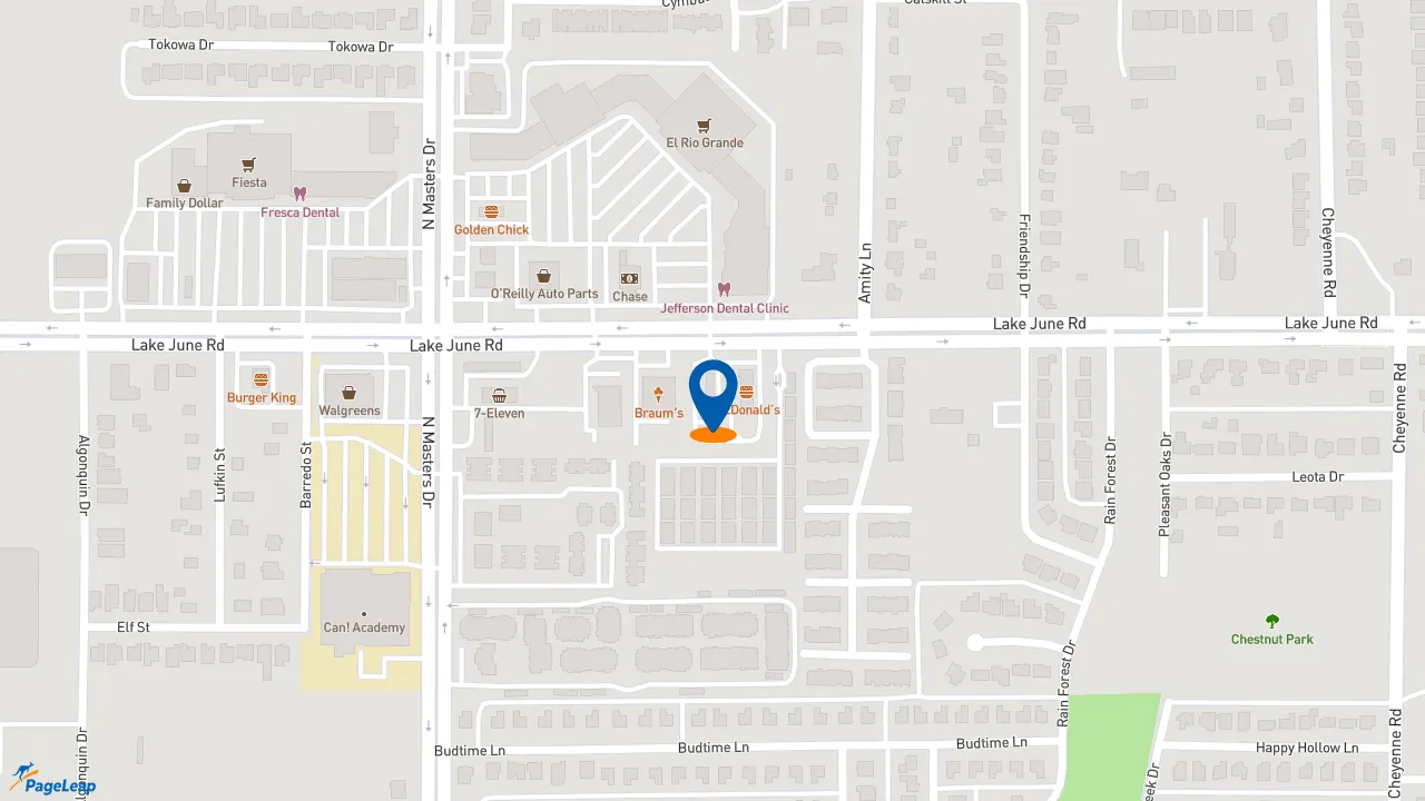 https://pageleap.com map showing location of Taco Bell in Dallas.