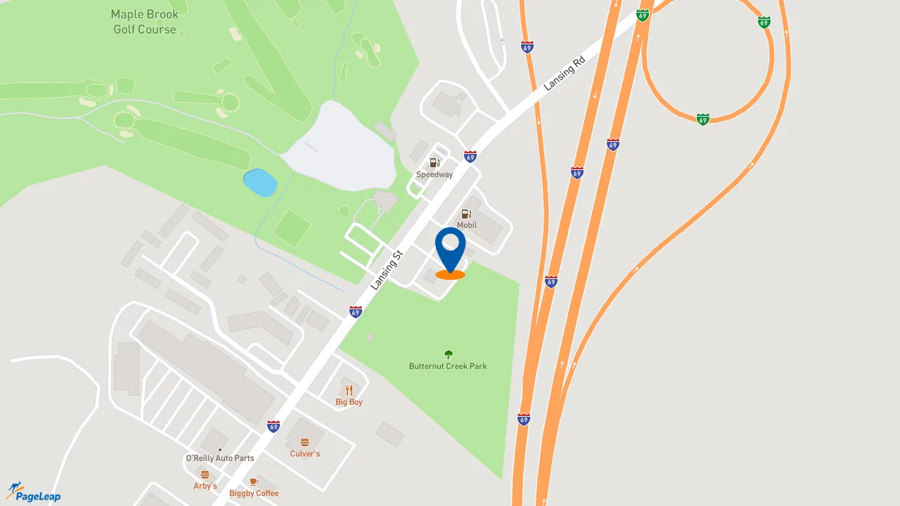 https://pageleap.com map showing location of Taco Bell in Charlotte.