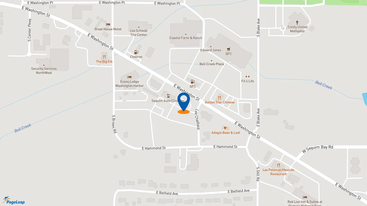 https://pageleap.com map showing location of Taco Bell in Sequim.