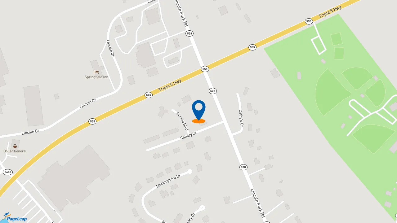 https://pageleap.com map showing location of Taco Bell in Springfield.