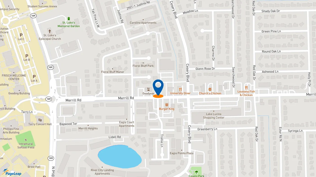 https://pageleap.com map showing location of Taco Bell in Jacksonville.