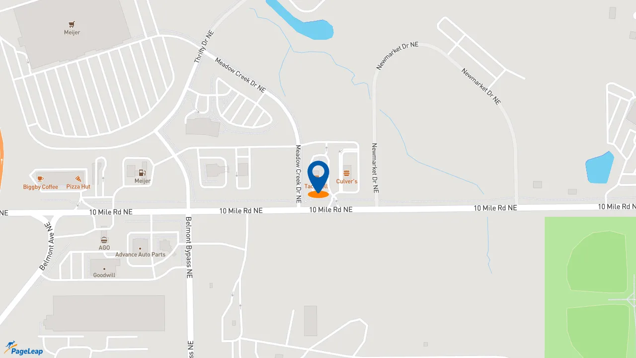 https://pageleap.com map showing location of Taco Bell in Rockford.