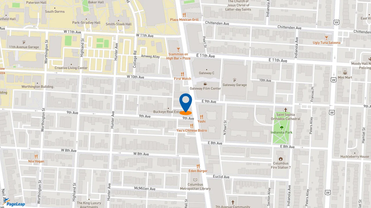 https://pageleap.com map showing location of Taco Bell in Columbus.