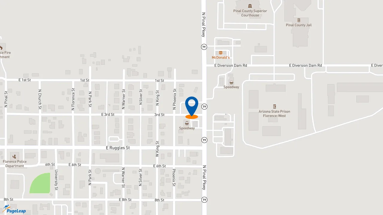 https://pageleap.com map showing location of Taco Bell in Florence.