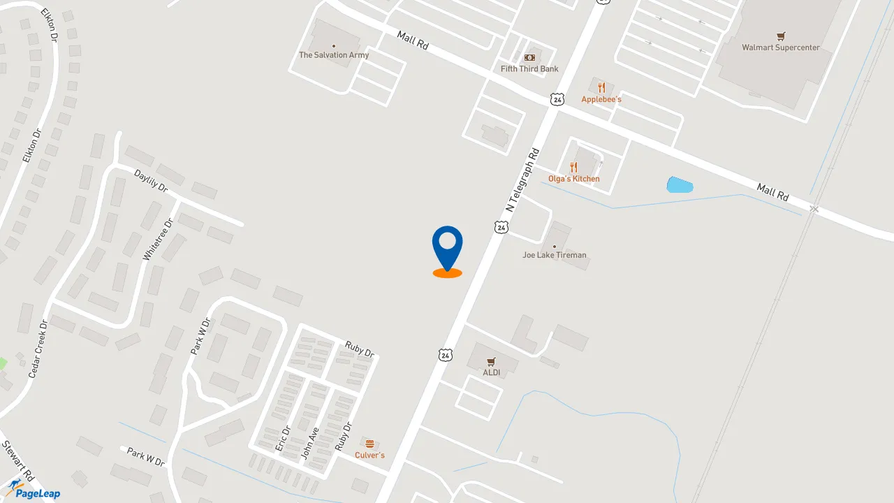 https://pageleap.com map showing location of Taco Bell in Monroe.