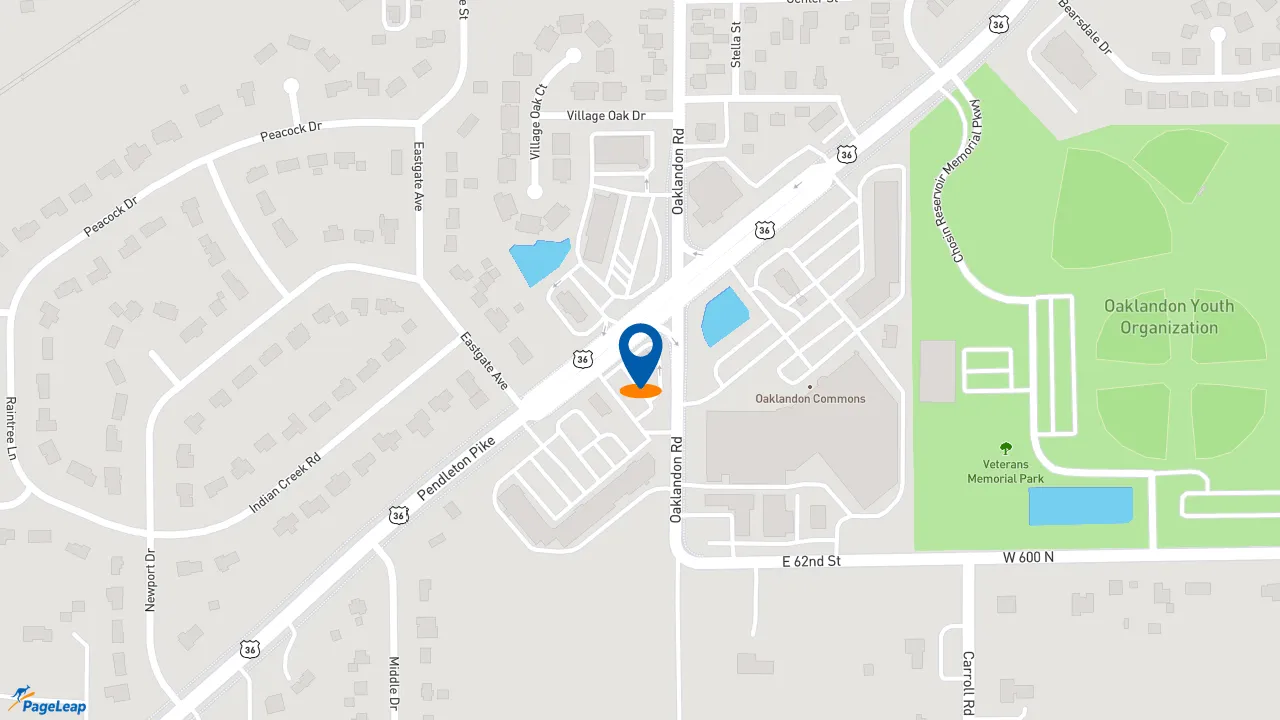 https://pageleap.com map showing location of Taco Bell in Indianapolis.