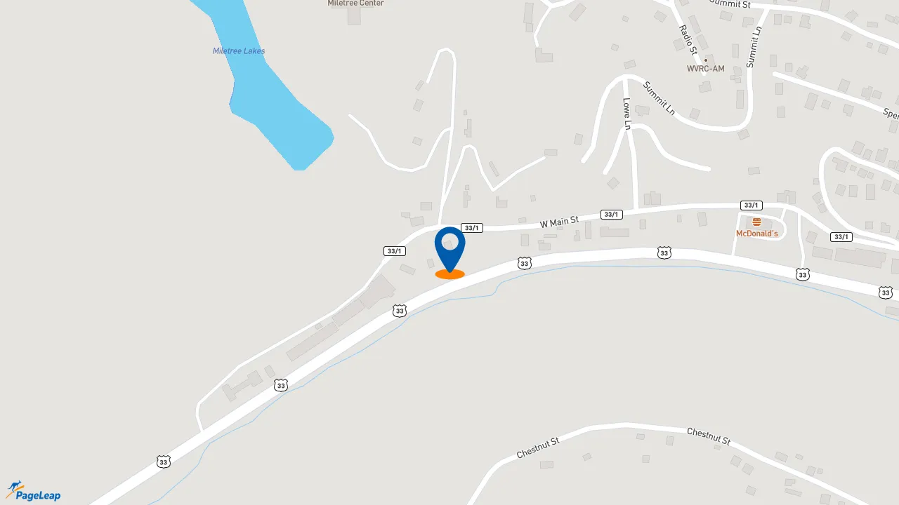 https://pageleap.com map showing location of Taco Bell in Spencer.