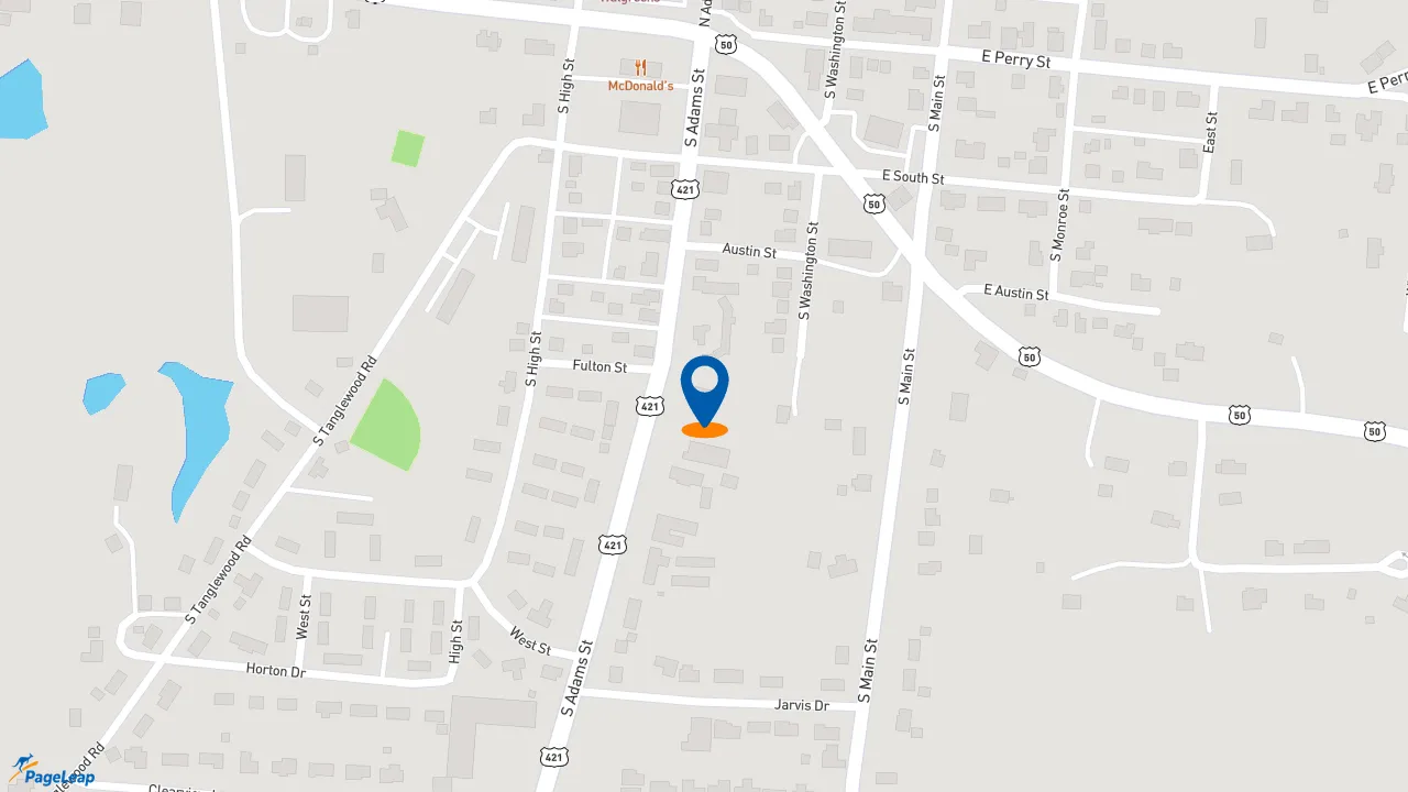 https://pageleap.com map showing location of Taco Bell in Versailles.