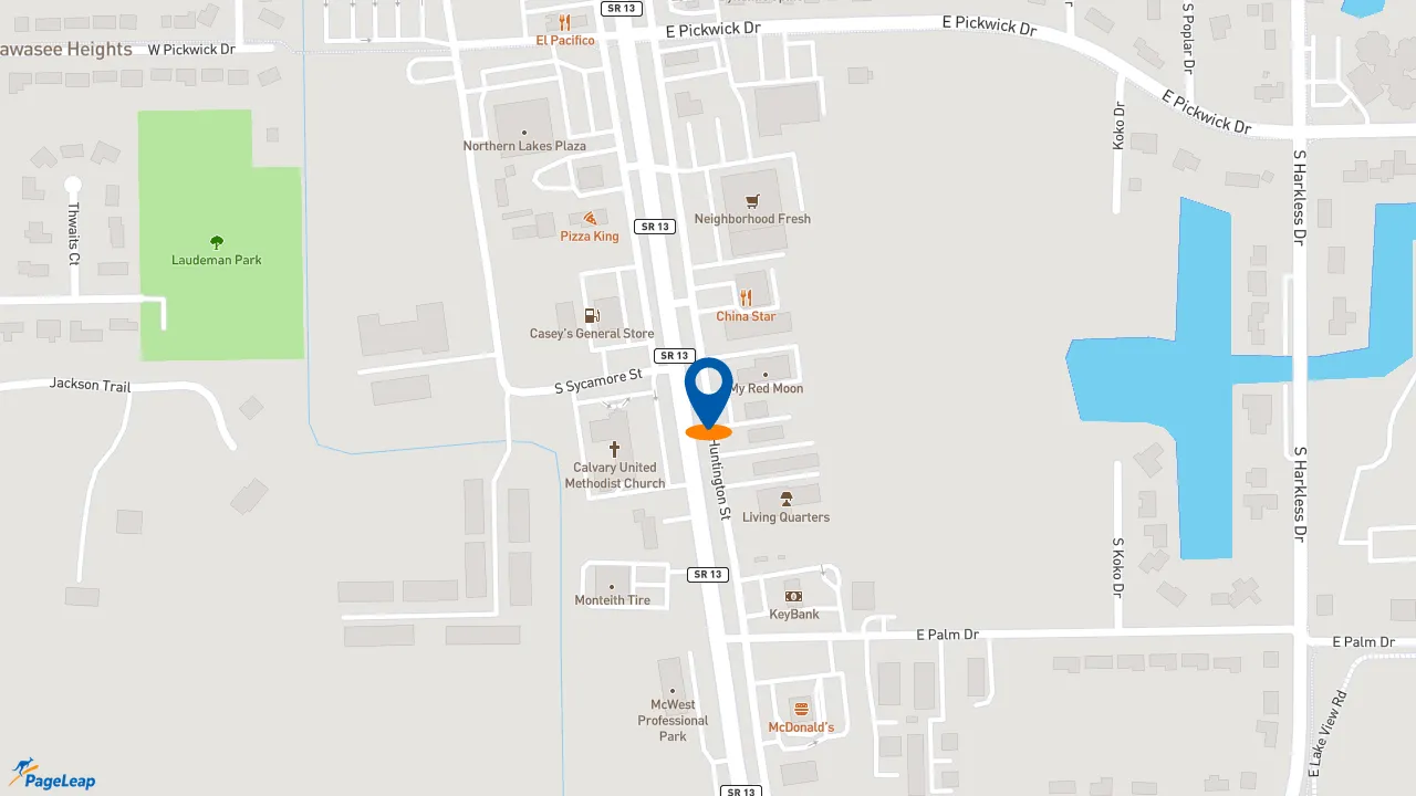 https://pageleap.com map showing location of Taco Bell in Syracuse.