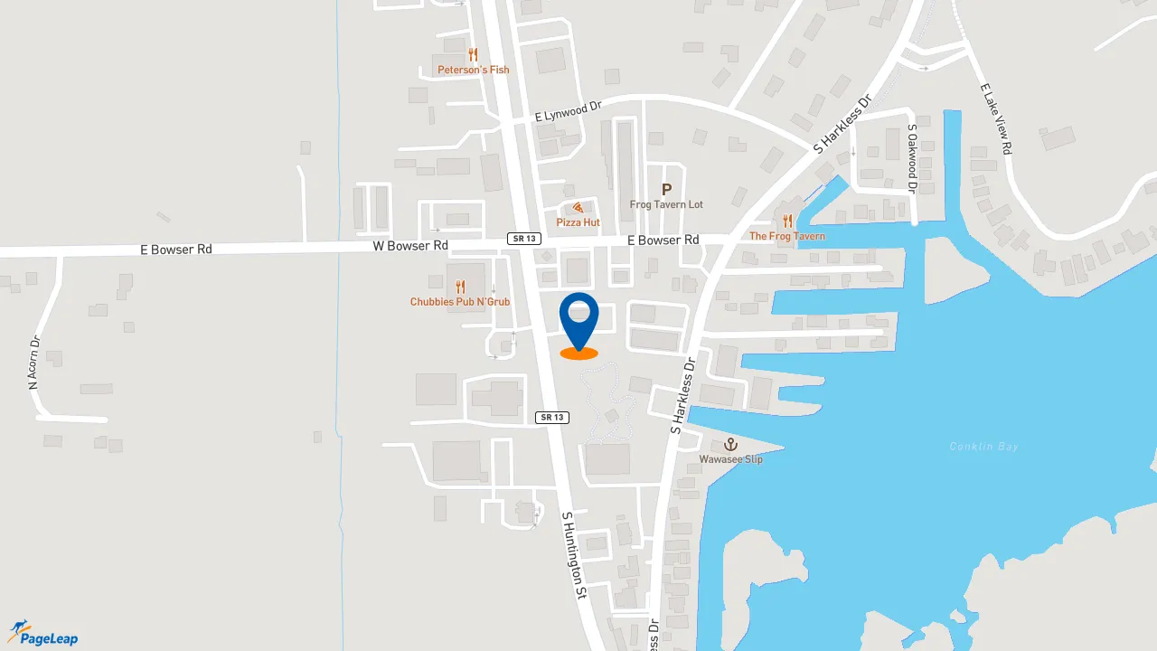https://pageleap.com map showing location of Taco Bell in Syracuse.