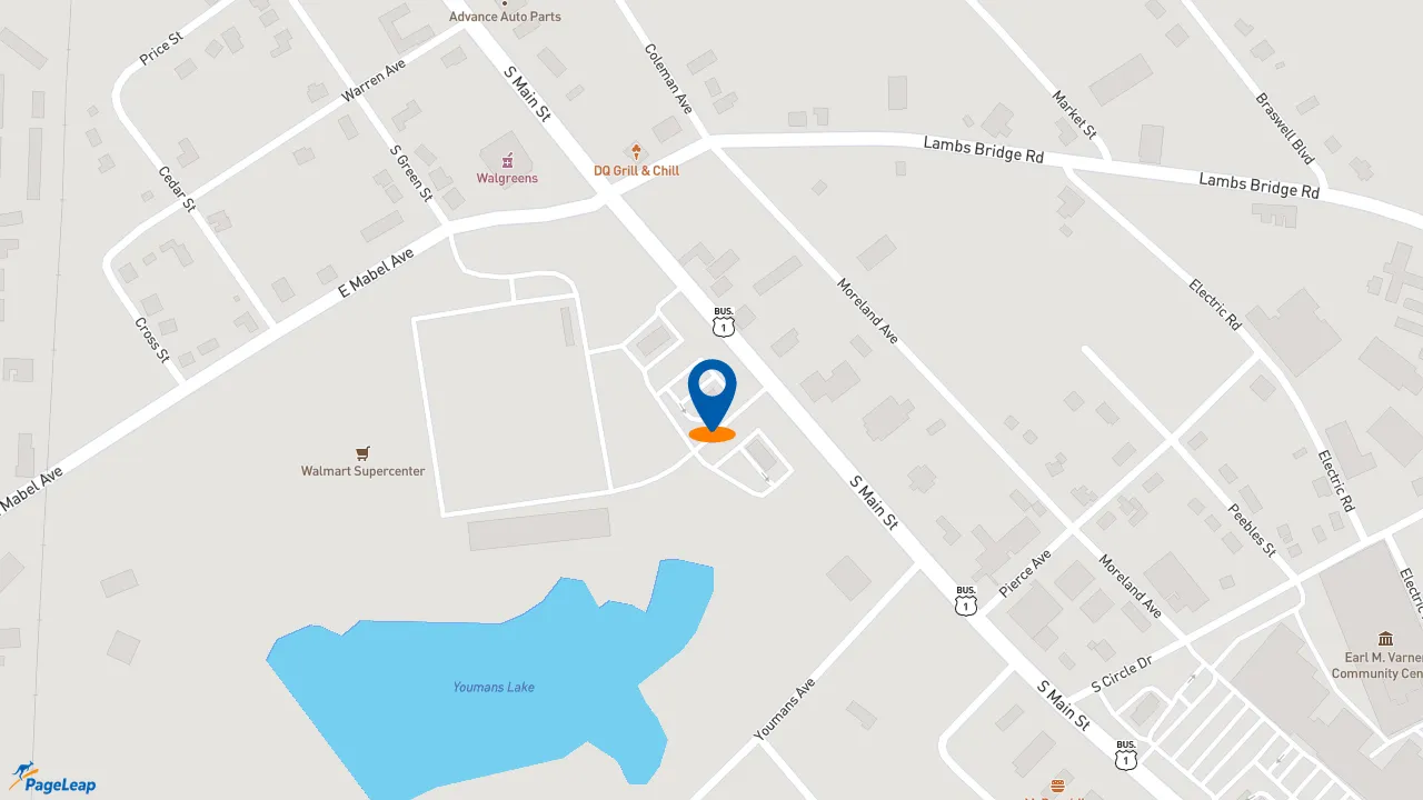 https://pageleap.com map showing location of Taco Bell in Swainsboro.