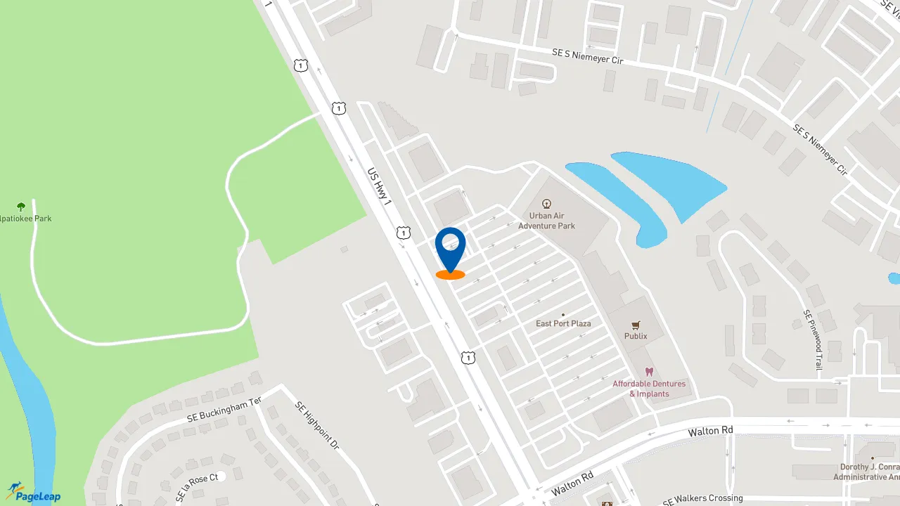 https://pageleap.com map showing location of Taco Bell in Port Saint Lucie.