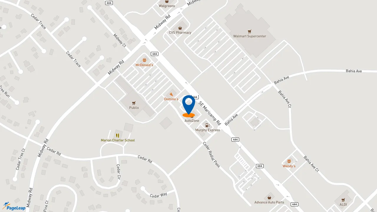 https://pageleap.com map showing location of Taco Bell in Ocala.