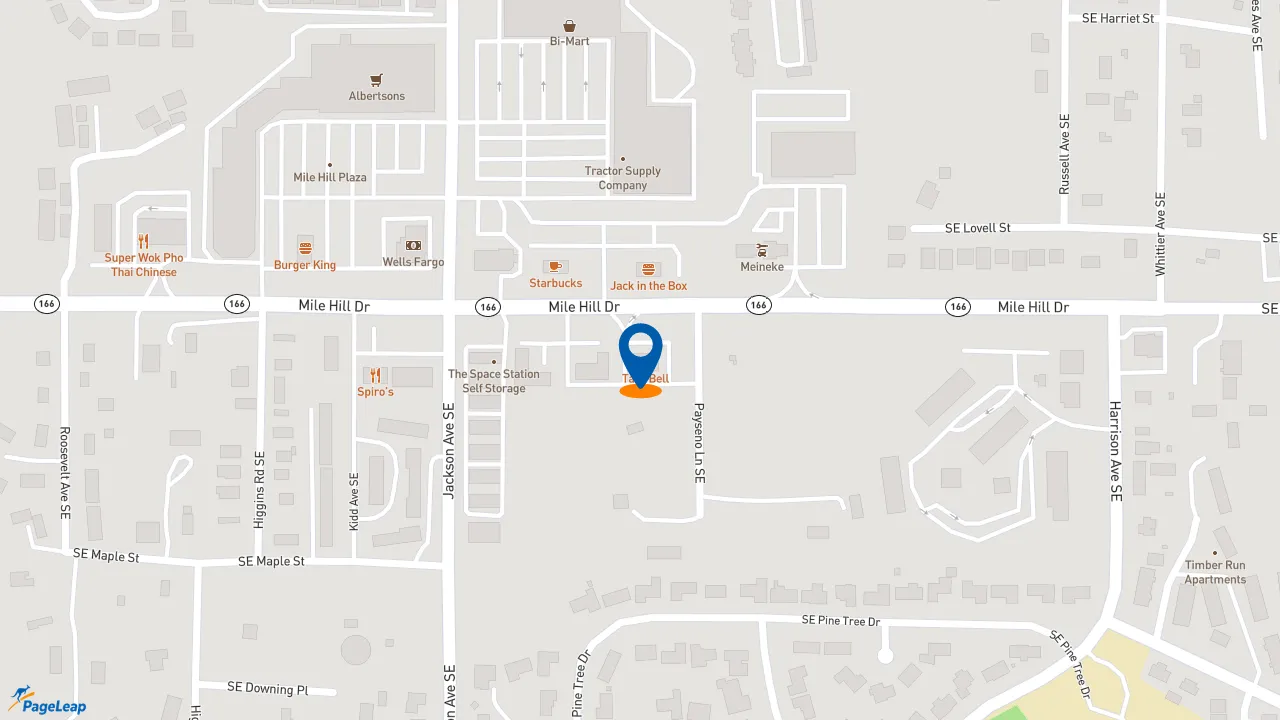 https://pageleap.com map showing location of Taco Bell in Port Orchard.