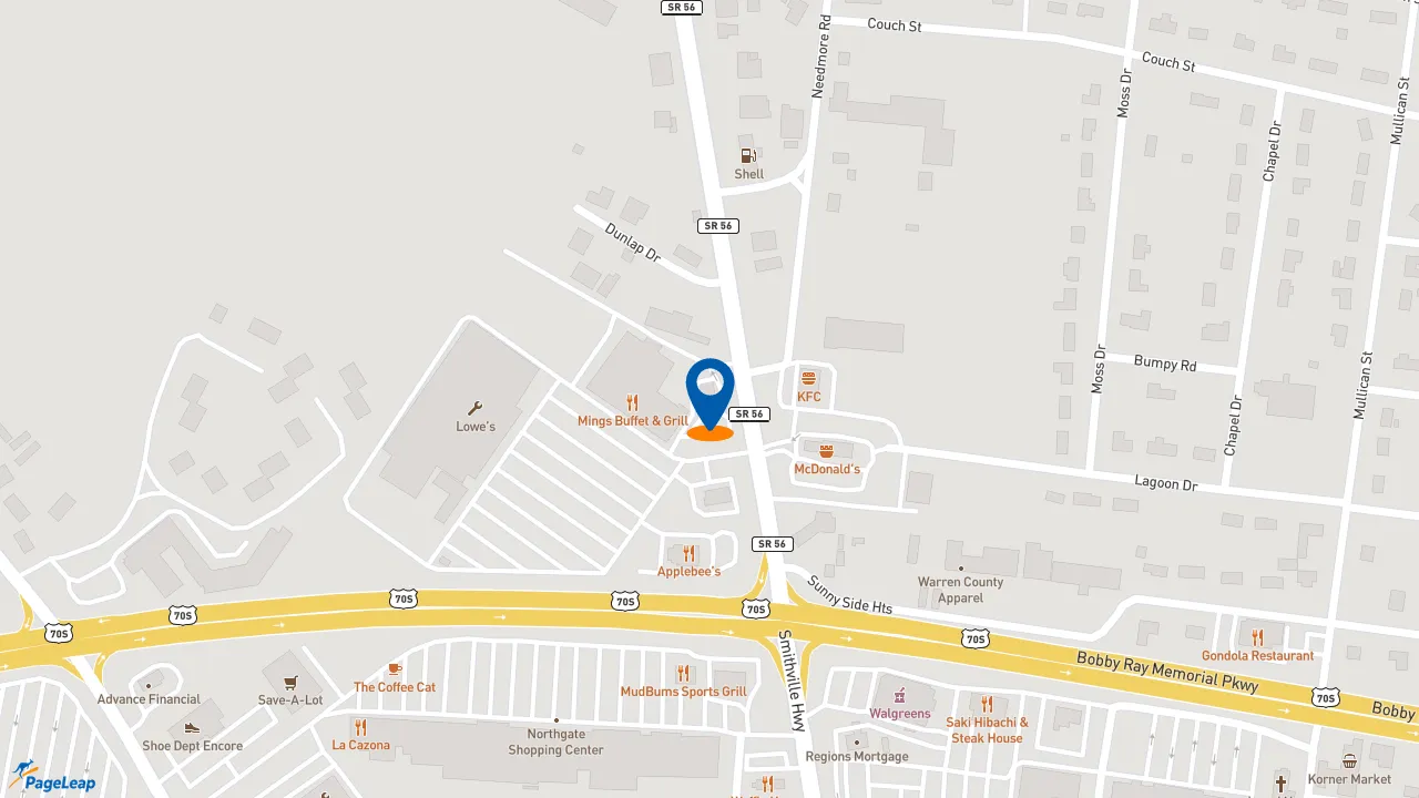 https://pageleap.com map showing location of Taco Bell in Mcminnville.