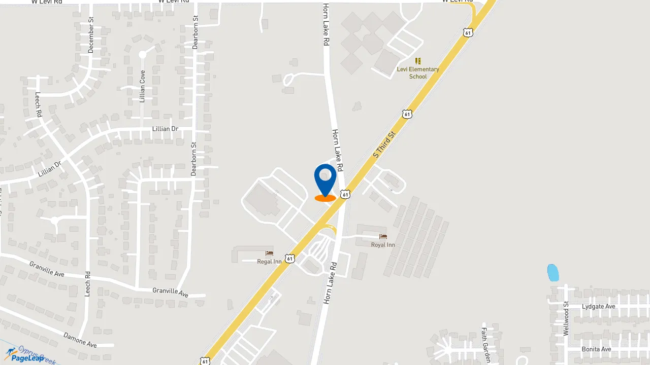 https://pageleap.com map showing location of Taco Bell in Memphis.