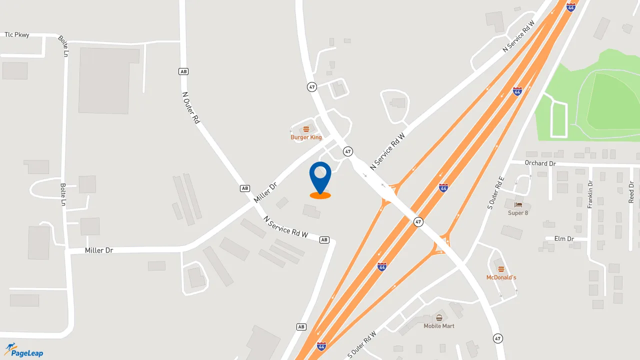 https://pageleap.com map showing location of Taco Bell in Saint Clair.