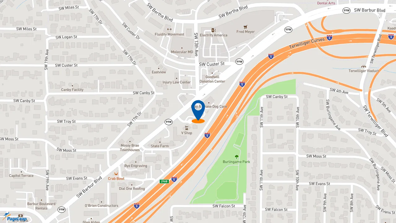 https://pageleap.com map showing location of Taco Bell in Portland.