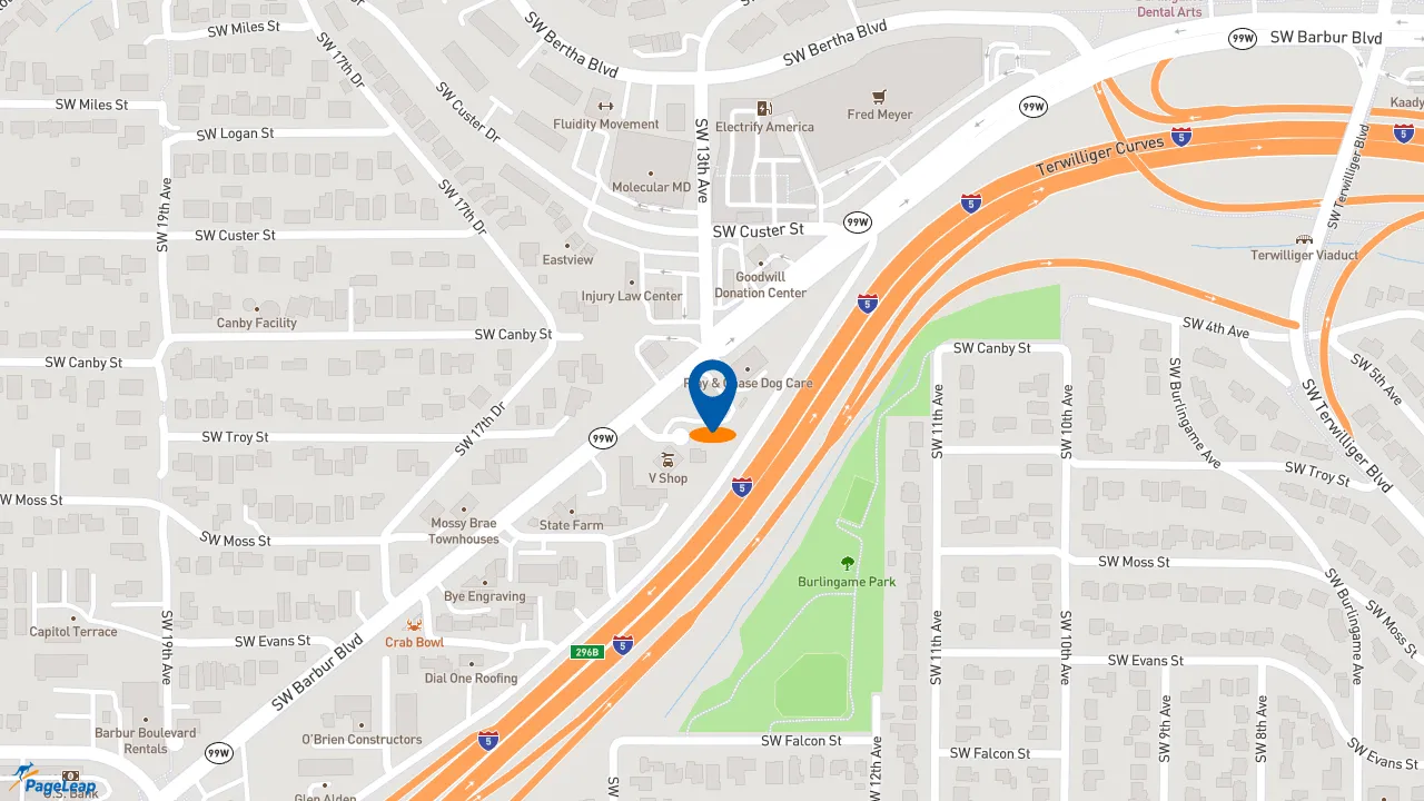 https://pageleap.com map showing location of Taco Bell in Portland.