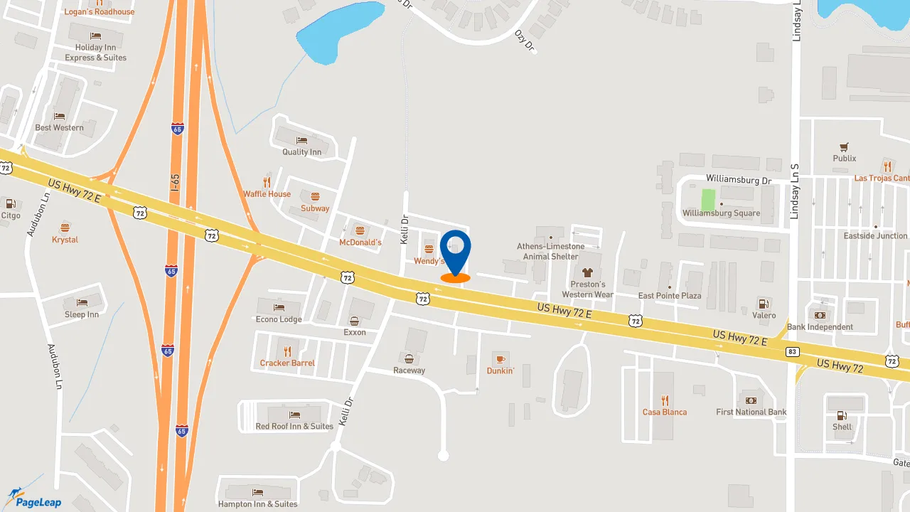 https://pageleap.com map showing location of Taco Bell in Athens.