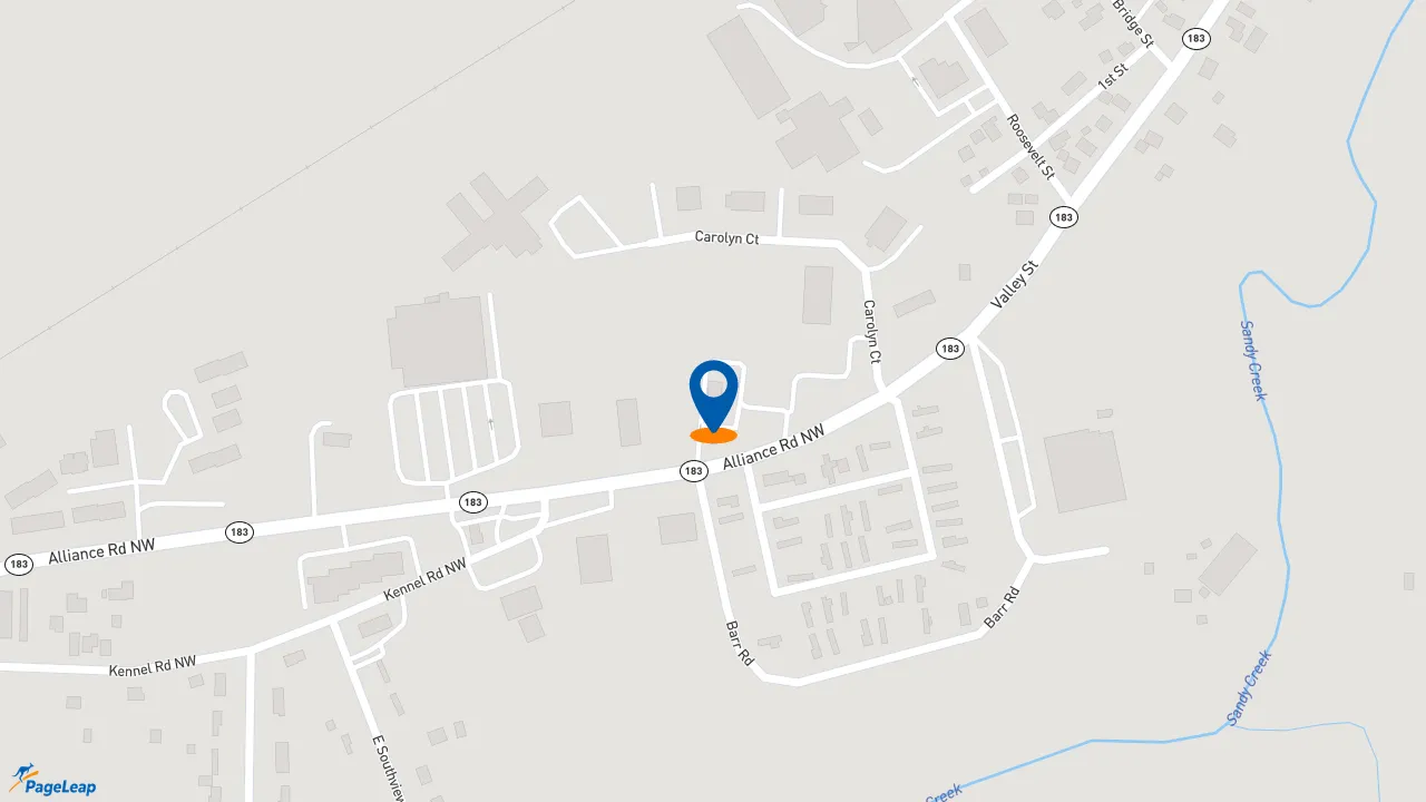 https://pageleap.com map showing location of Taco Bell in Minerva.