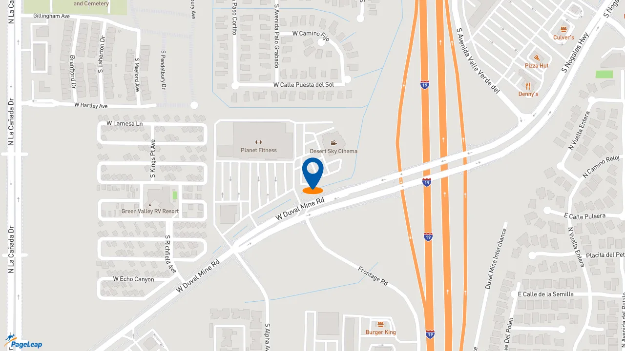 https://pageleap.com map showing location of Taco Bell in Green Valley.