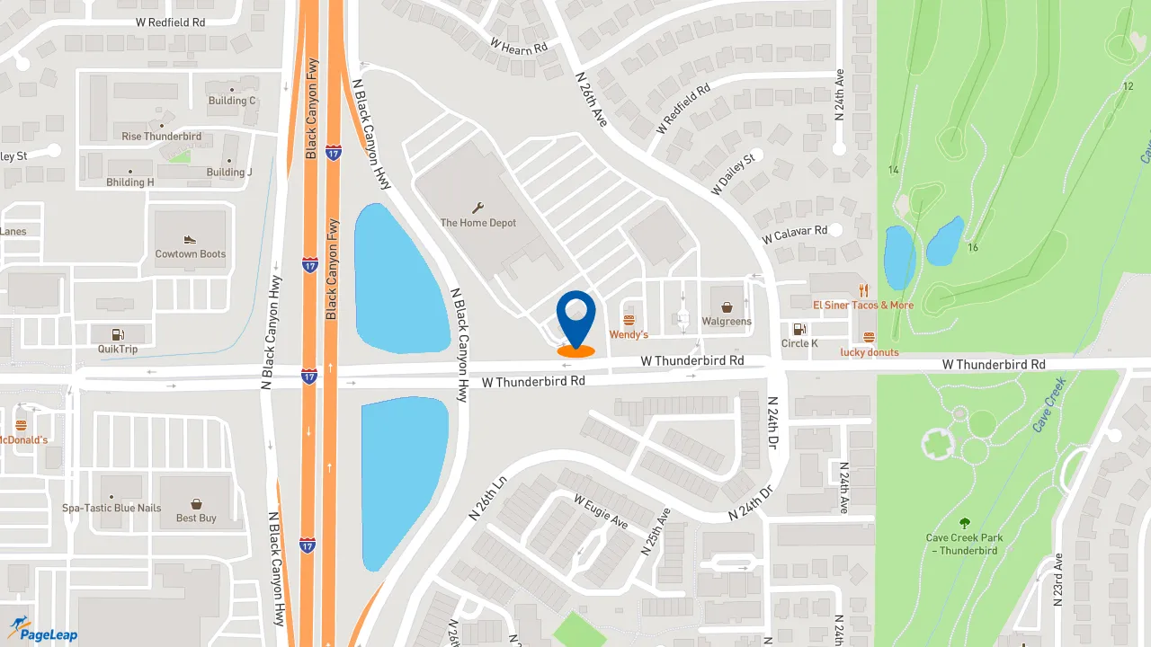 https://pageleap.com map showing location of Taco Bell in Phoenix.